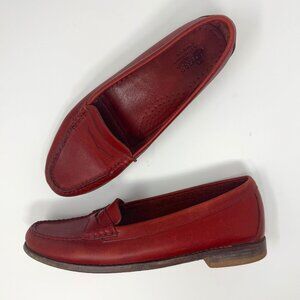 G. H. Bass & Co. Weejuns Ziggy II Red Leather US 8.5